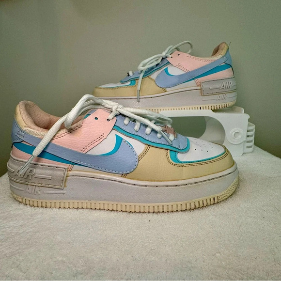 Nike Air Force 1 Shadow Pastel CU-2032-153 women’s size 8‎ pale blue pink - Picture 1 of 9